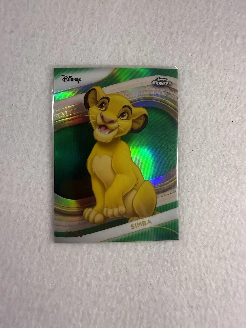 2025 Topps Non-Sport Chrome Disney Simba Green Refractor /99 #100